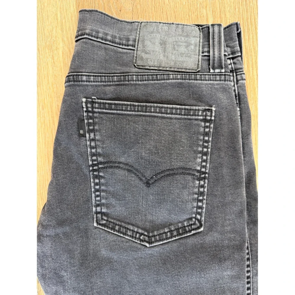 Levis 511 Slim Fit Jeans Mens 32x30 Faded Black Grey Stretch Denim Black Tab